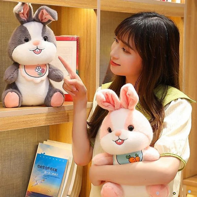 Thú nhồi bông thỏ mặt yếm lông mịn đáng yêu - Size 45cm - Quà tặng thỏ bông cute êm mịn.