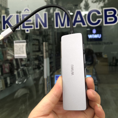 Hub Wiwu Alpha 5 in 1 A541BC dành cho macbook, laptop tốc độ truyền tải dữ liệu cao với cổng USB 3.0, SẠC NHANH PD TYPE-C 3.0 - Hàng chính hãng