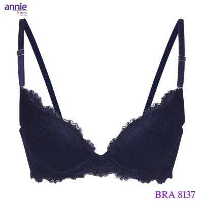 Áo ngực ren cao cấp annie bra 8137 mút vừa nâng ngực, xẻ V tạo khe ngực gợi cảm, trẻ trung, thoáng mát, có quần đồng bộ