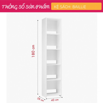 Kệ đỡ sách bằng gỗ MDF thiết kế sang trọng SMLIFE Baillie
