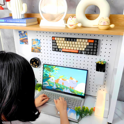 Kệ Pegboard đa năng Dola Home kệ sách để bàn decor học tập làm việc cho mẹ và bé hiện đại