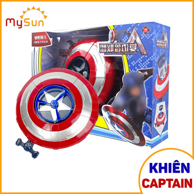 Khiên Captain America đội trưởng Mỹ đồ chơi cho trẻ em khiêng anh hùng siêu nhân chong chóng quay