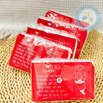 SET 5 Gói Quần Lót Cotton NARIS Dùng 1 Lần Mềm Mại, Thoáng, Tiện Lợi Cho Mẹ Sau Sinh / Phụ Nữ - Hàng Đẹp