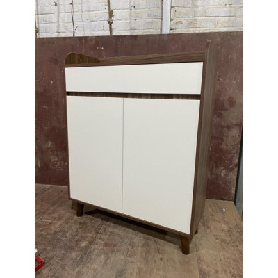 tủ giày dép màu óc chó cánh cải trắng dài 80 cao 1m04 sâu 30 -chân gỗ sồi -giá tại xưởng