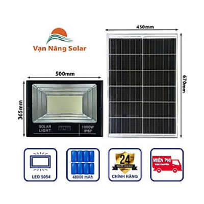 Đèn Pha Năng Lượng Mặt Trời 1000w ( hạt led 5054 )