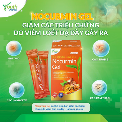 Dung Dịch Nocurmin Gel Youth Pharma Hỗ Trợ Giảm Triệu Chứng Viêm Loét Dạ Dày - Tá Tràng. Hộp 20 Gói (10ml/Gói)
