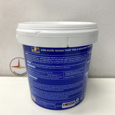 Sơn phào chỉ trong và ngoài nhà Toa 4 Seasons Tropic Shield màu B- 8256 _1L