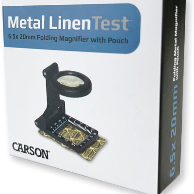 Kính lúp kiểm tra sợi vải có thước đo Carson LT-60 (6.5x, kim loại)