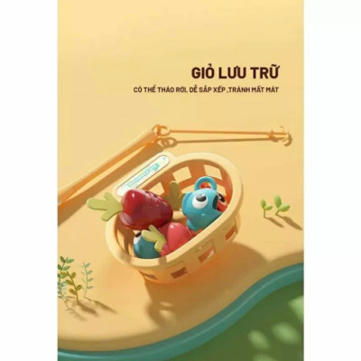 Đồ chơi nông trại Funny Happy Farm 4in1 tích hợp đồ chơi câu cá, trồng củ cải, bắt sâu, đập chuột, đồ chơi Montessori
