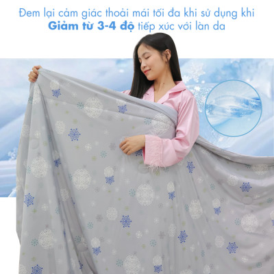 [CHĂN HÈ MÁT LẠNH] Mền lạnh I Cool Advance NIN House | Chăn mền Ice Silk fabric siêu mát lạnh cao cấp 160x210cm màu NM8031