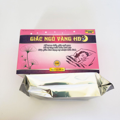 Giấc Ngủ Vàng HD giúp an thần, ngủ ngon, tăng tuần hoàn máu não - Hộp 30 viên