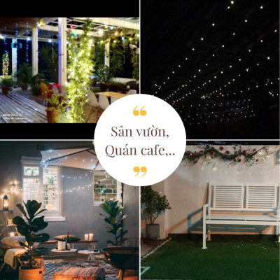 Đèn led dây năng lượng mặt trời T-Light 10 mét, 20 mét cho không gian Nhà, Quán Cafe, Ban Công, Sân Thượng Siêu Chill...