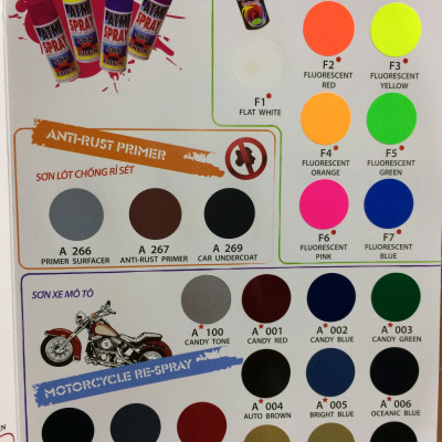 Sơn xịt màu vàng ATM A218