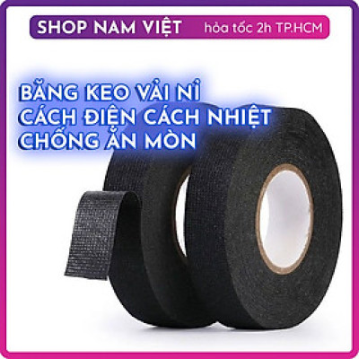 Băng Keo Nỉ Cách Điện Chịu Nhiệt Quấn Dây Điện Ô Tô Xe Máy