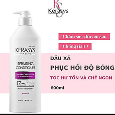 Dầu xả Kerasys Repairing phục hồi độ bóng, tăng cường chống tia UV cho tóc hư tổn, chẻ ngọn 600ml