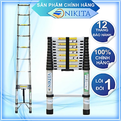 Thang nhôm rút gọn đơn - 14 bậc - 5,4 Mét