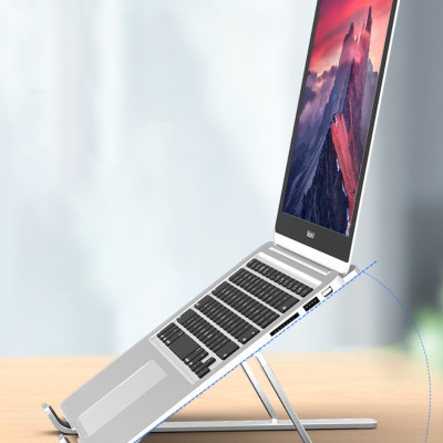 Kệ giá đỡ nhôm dành cho máy tính laptop macbook ipad 7 nấc điều chỉnh độ cao gấp gọn - Hàng chính hãng