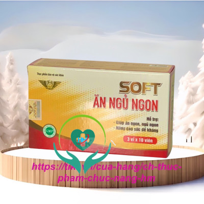 Viên uống Soft ăn ngủ ngon Vinh Thịnh Vượng VV, hộp 30v, giúp bồi bổ khí huyết, ăn ngon, ngủ tốt
