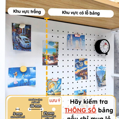 Kệ Pegboard đa năng Dola Home kệ sách để bàn decor học tập làm việc cho mẹ và bé hiện đại
