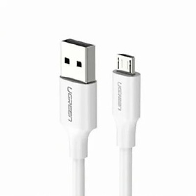 Cáp sạc micro cao cấp dây tròn usb 2.0 dài 1M màu trắng UGREEN USB60141Us289 Hàng chính hãng