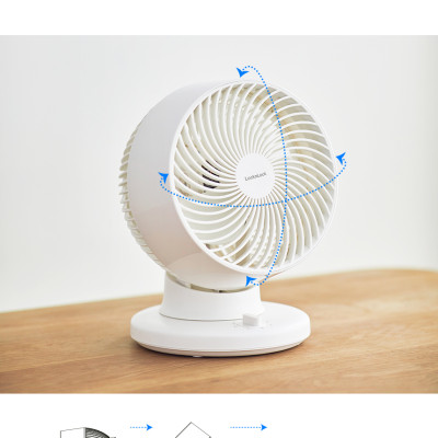 Quạt tuần hoàn không khí LocknLock Bianco ENF156IVY, Hàng chính hãng, mini để bàn, luồng gió đa chiều - JoyMall