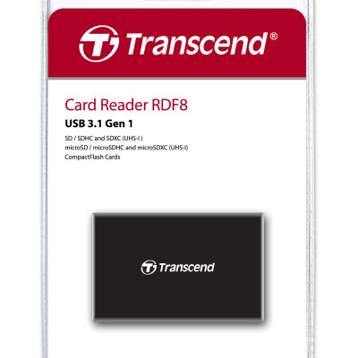Đầu Đọc Thẻ Nhớ Transcend F8K Gen2 USB 3.1 TS-RDF8K2 - Hàng chính hãng