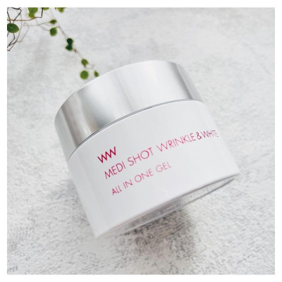 Gel dưỡng trắng và giảm nếp nhăn toàn diện Meishoku Medi Shot Wrinkle & White All in One Gel 75g