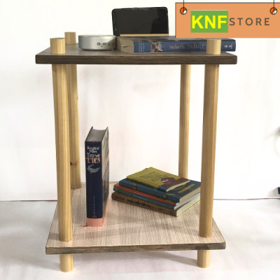Kệ đầu giường ngủ,kệ trang trí decor chống nước bằng gỗ nhập khẩu từ KNF,mẫu mới 2023