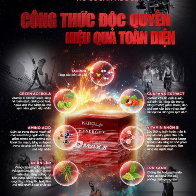 DMAXX thức uống bổ sung vitamin năng lượng không đường DAMODE 47 gói màu đỏ mỗi gói 2,2gr