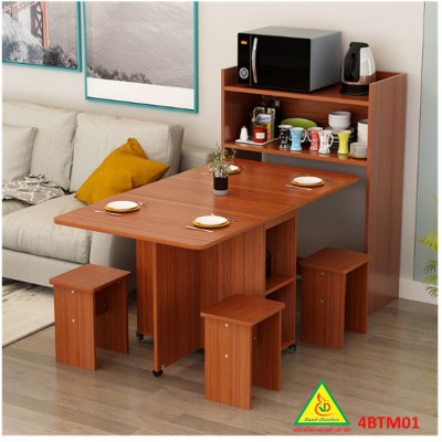 Bàn ăn gấp gọn, bàn ăn thông minh 4BTM01 - Nội thấtv lắp ráp Viễn Đông Adv
