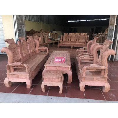 Bàn ghế Tần Thủy Hoàng gỗ hương đá