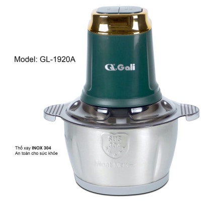 Máy xay thịt Gali GL-1920B Dung tích 2 Lít, Motor 100% bằng đồng, có 2 tốc độ xay. Hàng chính hãng chất lượng cao, bảo hành 24 tháng