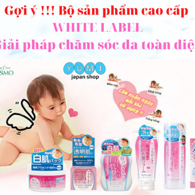 [DƯỠNG TRẮNG CHUYÊN SÂU] Combo Bộ 5 Dưỡng Da Trắng Mịn Nhau Thai Nhật Bản MICCOSMO White Label (Sữa Rửa Mặt, Nước Hoa Hồng, Kem Dưỡng, Sữa Dưỡng, Mặt Nạ - CB04)
