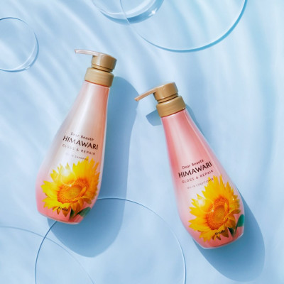 Combo Dầu Gội Và Dầu Xả Himawari Phục Hồi, Dưỡng Tóc Óng Ả Kracie Dear Beaute Himawari (Combo 2 Chai)