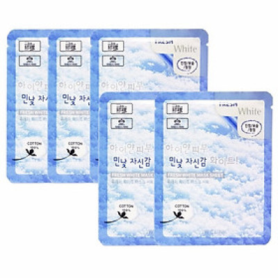 Combo 5 Mặt nạ tuyết dưỡng trắng da 3W Clinic Fresh White Mask Sheet 23g x 5