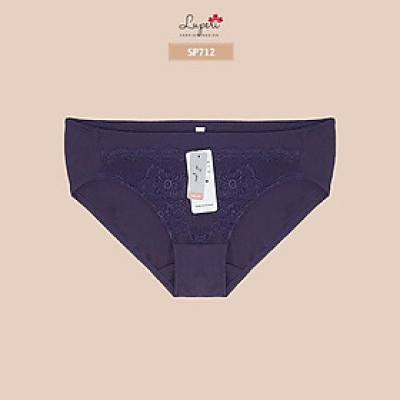 Quần Lót Nữ Thun Lạnh Phối Ren Cạp Vừa LUPERI LU3QL712 Dáng Bikini Chất Liệu Mềm Mịn Co Giãn Không Lằn Mông Kháng Khuẩn Tốt