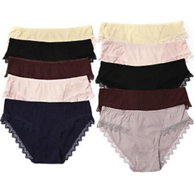 Bộ 10 Quần Lót Thun Lạnh Sợi Tăm Cao Cấp - Màu Ngẫu Nhiên (Freesize)