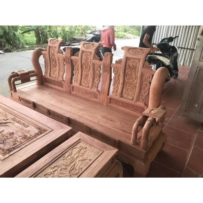 Bàn ghế Tần Thủy Hoàng gỗ hương đá