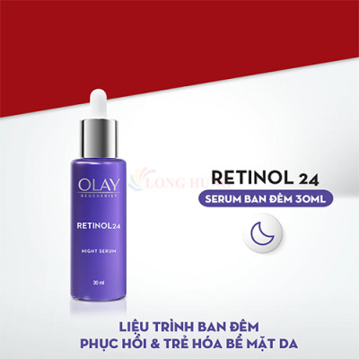 Tinh chất trẻ hóa da ban đêm Olay Regenerist Retinol 24 Night Serum (30ml) - Hàng chính hãng
