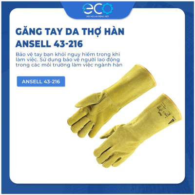 Găng tay da thợ hàn Ansell 43-216 làm việc trong môi trường có nhiệt độ độ cao