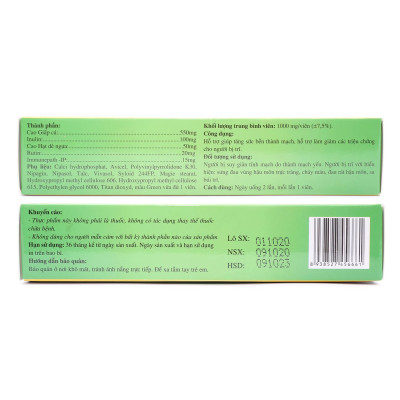 Hộp 30 Viên Giấp Cá HD Extra giảm táo bón, giảm trĩ, tăng sức bền thành mạch