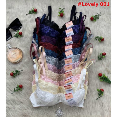 Áo lót nữ mút mỏng thêu hoa Lovely 001 – Có gọng nâng ngực, 28 màu đa dạng