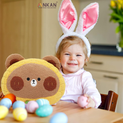 Mền Văn Phòng 3 Trong 1 Gấu Orange Cao Cấp Để Đi Dã Ngoại, Xe Giường Nằm, Ngủ Tại Văn Phòng Vô Cùng Tiện Dụng