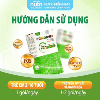 Ngân Hàng Chất Xơ Từ Rau Củ Quả FOSXYNEA - Chống oxy hóa, nhuận tràng và hạn chế táo bón (hộp 20 gói)