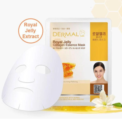 Combo 5 Mặt Nạ Dermal Tinh Chất Collagen Với Chiết Xuất Sữa Ong Chúa