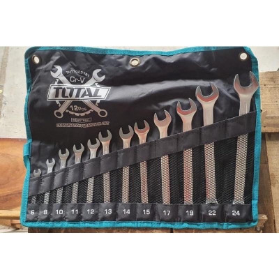 BỘ CỜ LÊ VÒNG MIỆNG 12 CHI TIẾT 6-32MM TOTAL THT1022122 - HÀNG CHÍNH HÃNG