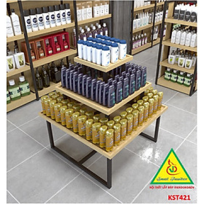 Kệ gỗ trưng bày rau củ quả, kệ trưng bày sản phẩm, hàng hóa KST421 - NỘI THẤT LẮP RÁP VIENDONGADV