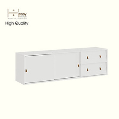 HAPPY FURNITURE , Kệ TV 2 cửa lùa 2 ngăn kéo - CALYN , KTV_100 , 180cm x 40cm x 52cm DxRx