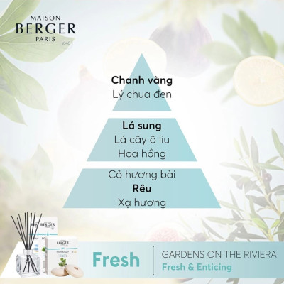 Maison Berger - Tinh dầu đèn xông hương Gardens on the Riviera - 500ml