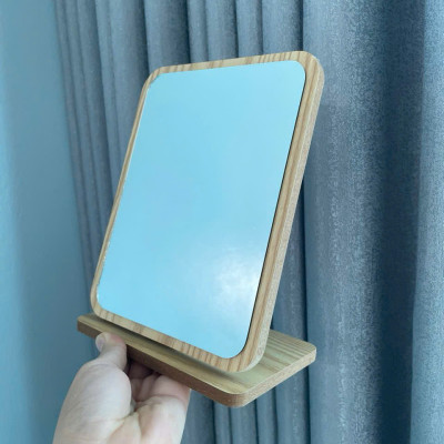 Gương Gỗ Hàn Quốc Để Bàn – Gương Trang Điểm Decor Vintage Sang Trọng - HÀNG CHÍNH HÃNG MINIIN
